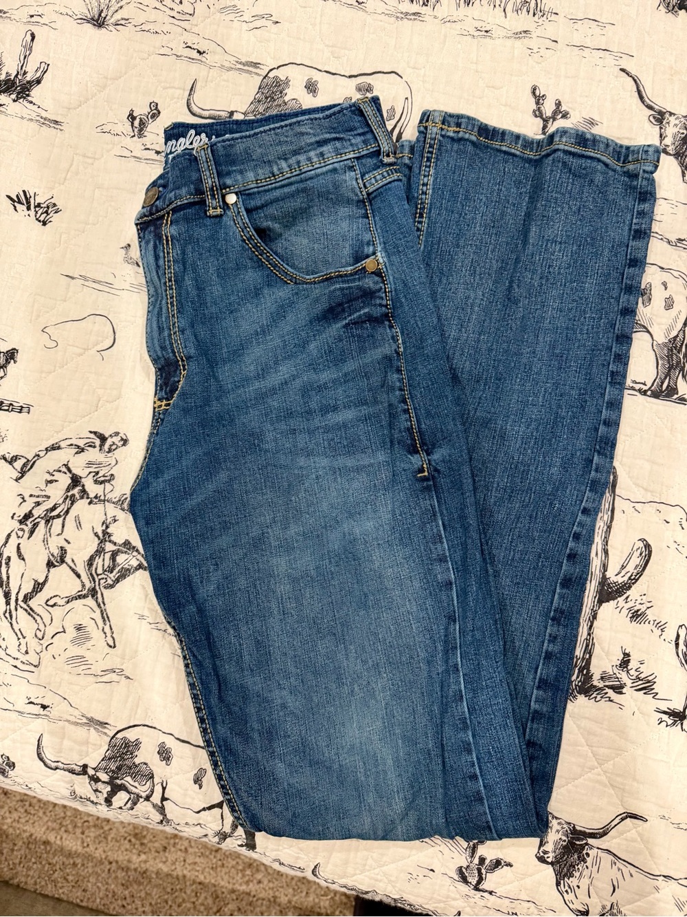 Wrangler Retro Slim Boot Men's Blue Jeans 33x36.